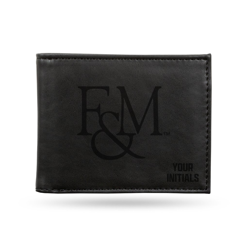 Franklin & Marshall Diplomats Personalized Billfold Wallet - Black