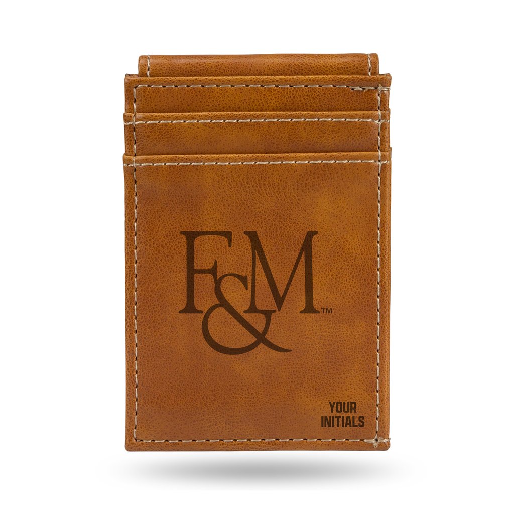 Franklin & Marshall Diplomats Personalized Front Pocket Wallet - Brown