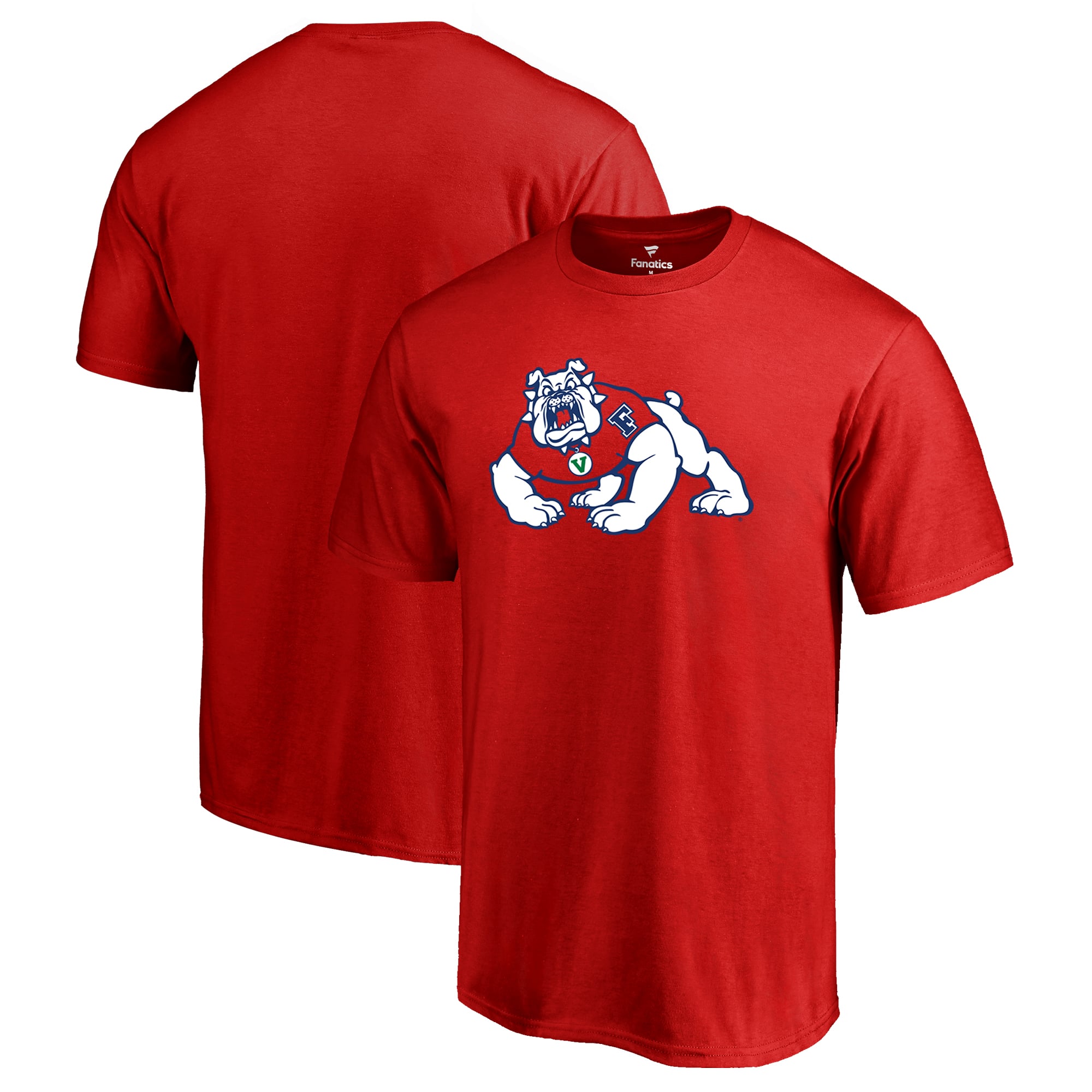 Men's Red Fresno State Bulldogs Primary Logo T-Shirt
