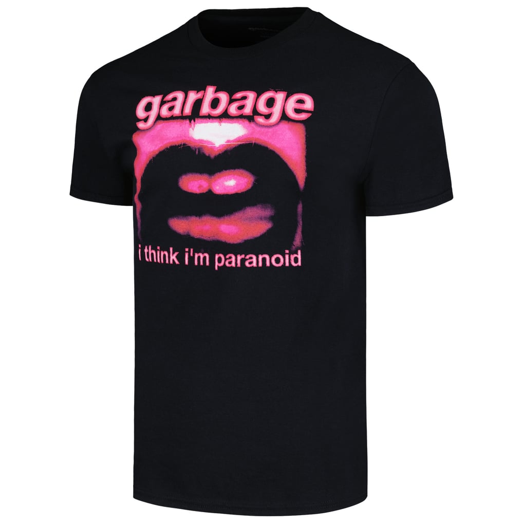 Garbage Manhead Merch Paranoid Graphic T-Shirt - Black