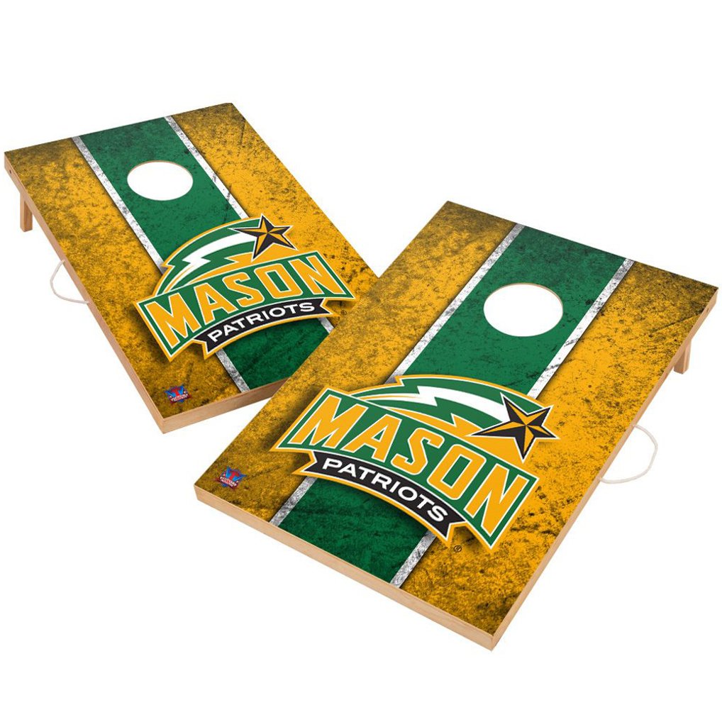 George Mason Patriots 2' x 3' Solid Wood Cornhole Board Set