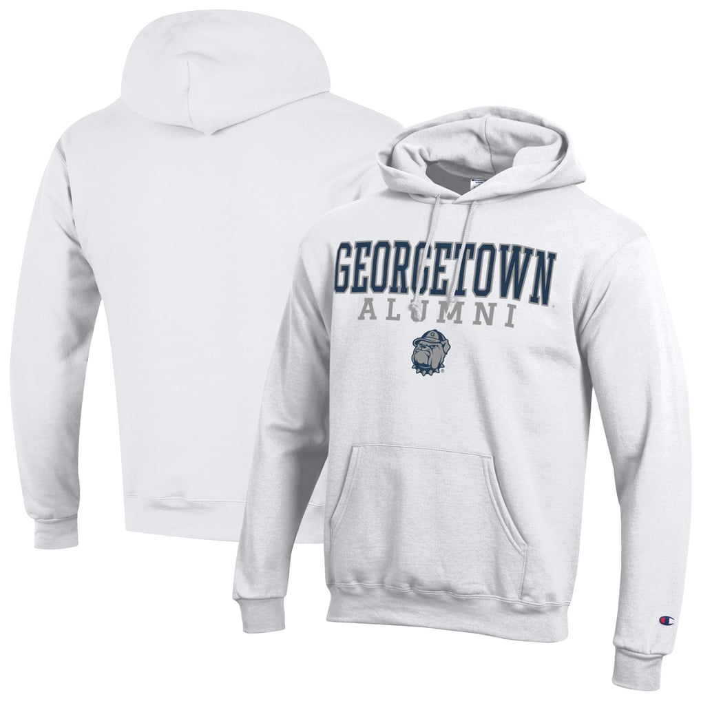  Georgetown Hoyas Champion Alumni Stacked Pullover Hoodie - White