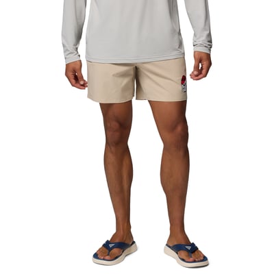  Georgia Bulldogs Columbia PFG Terminal Roamer™ Omni-Shade™ Stretch Shorts - Natural