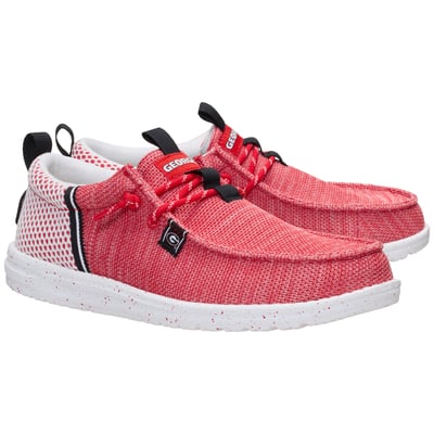 Georgia Bulldogs Hey Dude Wally Stretch Sox Shoes - Red