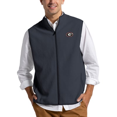 Georgia Bulldogs League Collegiate Wear  Summit Full-Zip Vest - Black