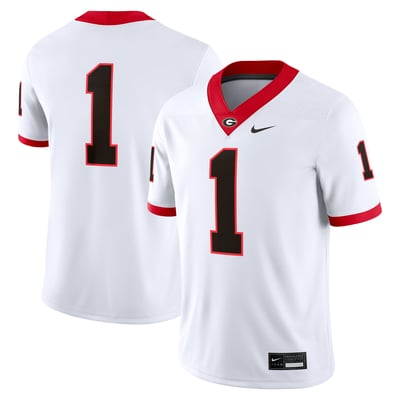 #1 Georgia Bulldogs Nike Game Jersey - White