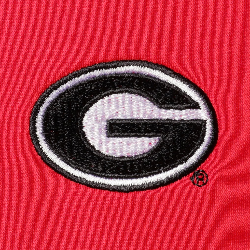 Georgia Bulldogs Peter Millar Perth Solid Stretch Logo Quarter-Zip Pullover - Red