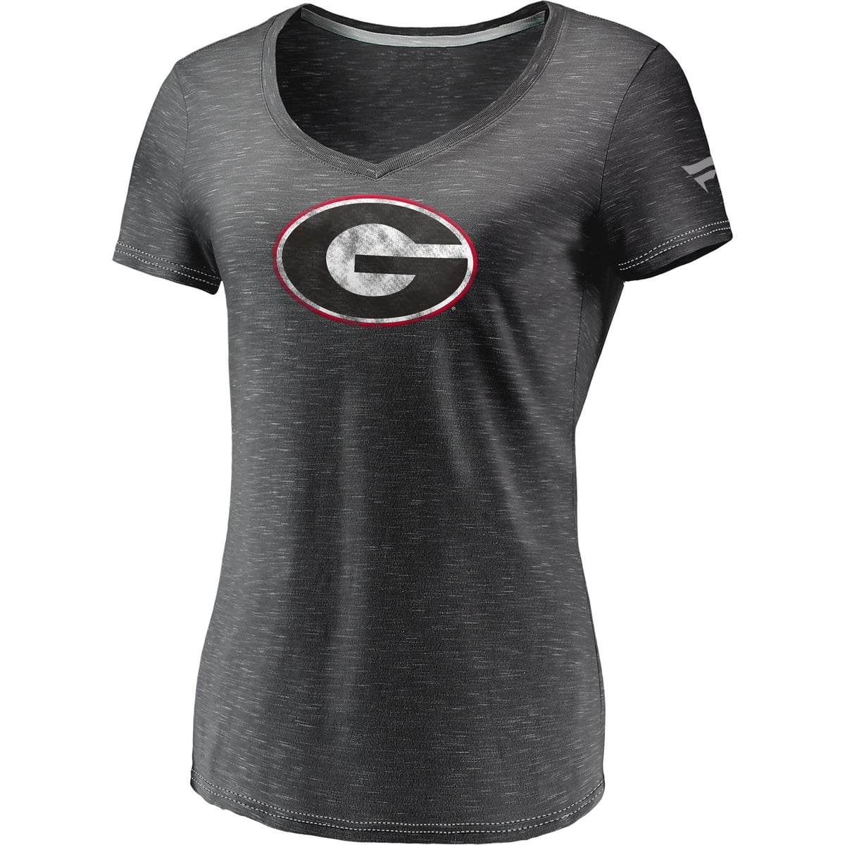 Women's Fanatics Charcoal Georgia Bulldogs Primary Logo Space-Dye V ...
