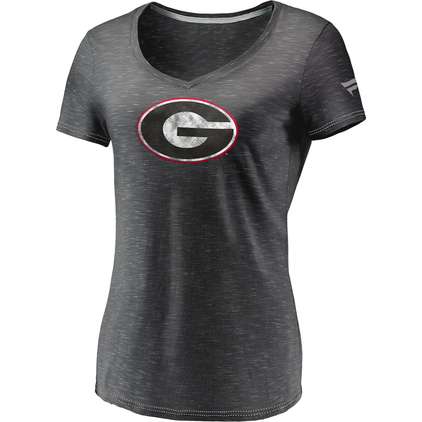 Women's Fanatics Charcoal Georgia Bulldogs Primary Logo Space-Dye V ...