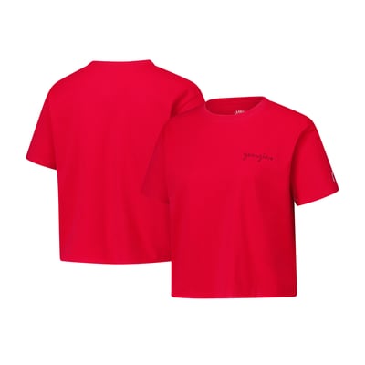 Georgia Bulldogs League Collegiate Wear Women's Clothesline Cotton Midi T-Shirt - Red