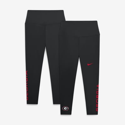 Georgia Bulldogs Nike Women's Zenvy High Rise Dri-FIT 7/8 Leggings - Black
