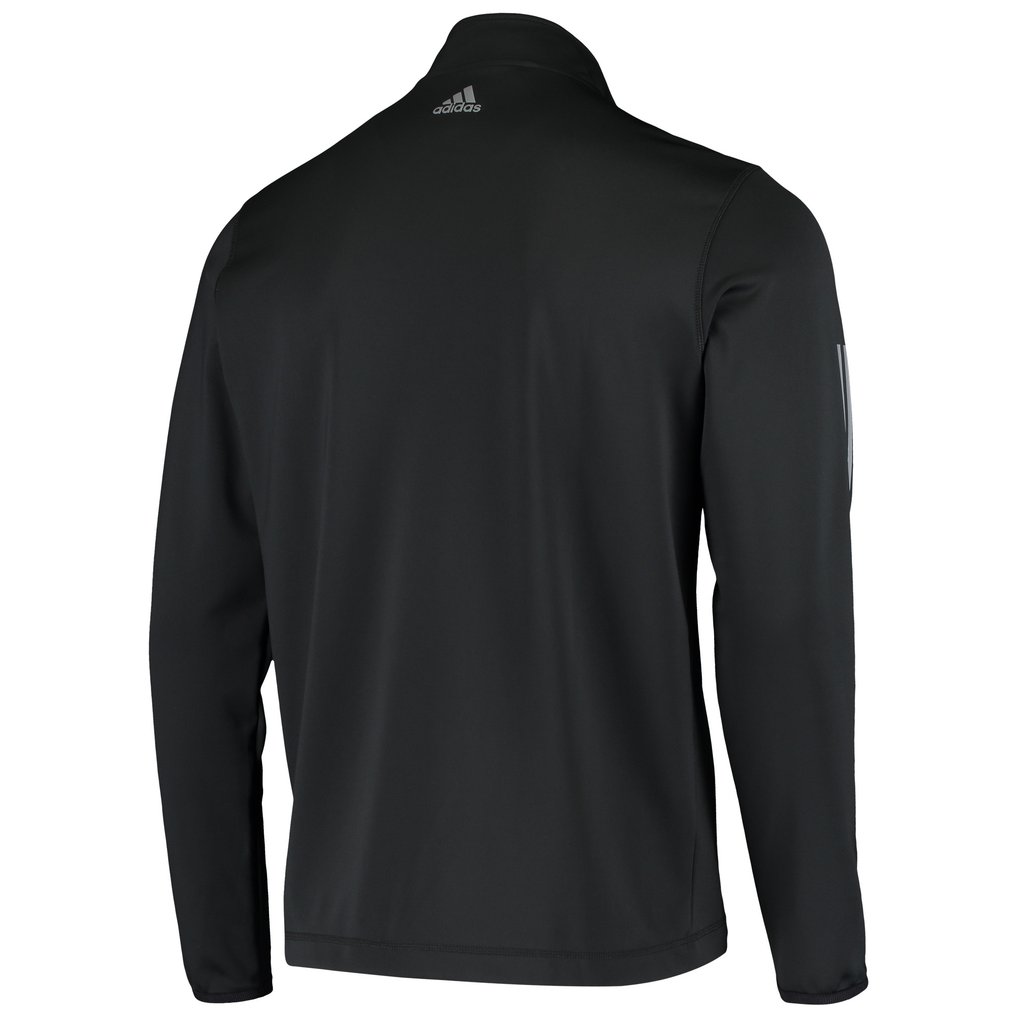 Georgia Tech Yellow Jackets adidas Three-Stripe Half-Zip Pullover Jacket - Black