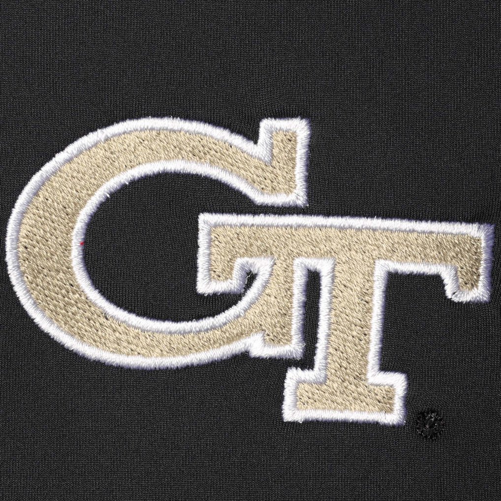 Georgia Tech Yellow Jackets adidas Three-Stripe Half-Zip Pullover Jacket - Black