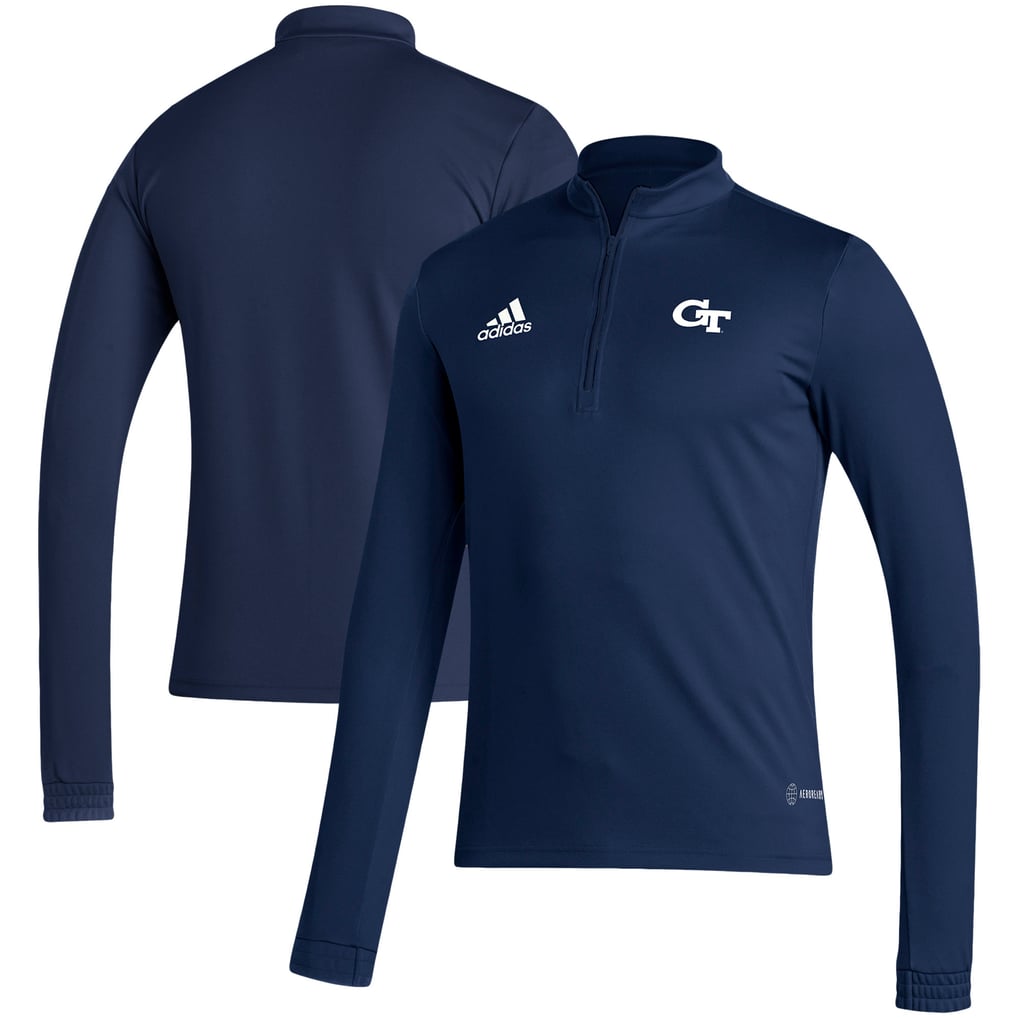 Georgia Tech Yellow Jackets adidas Sideline Entrada22 Quarter-Zip Pullover Top - Navy