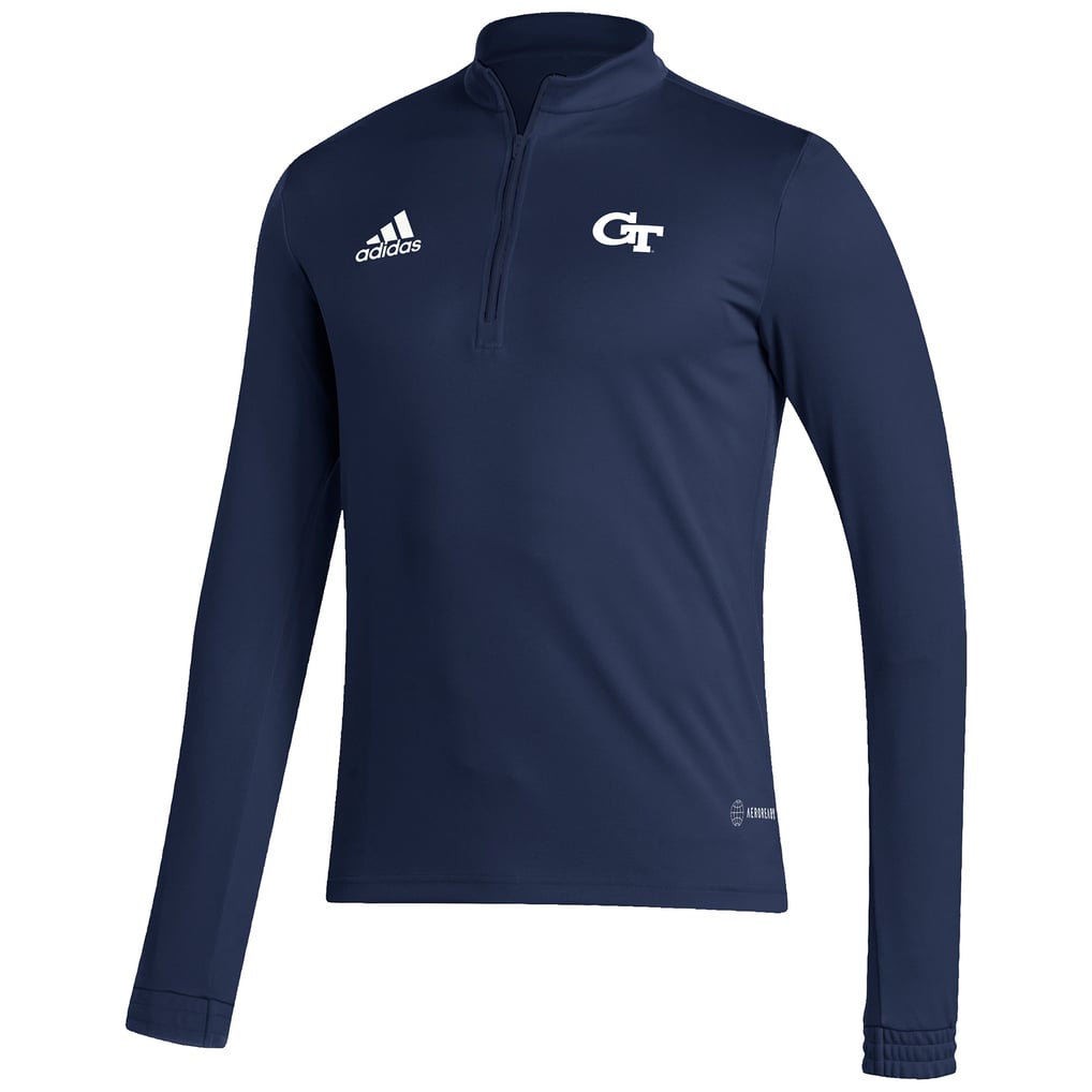 Georgia Tech Yellow Jackets adidas Sideline Entrada22 Quarter-Zip Pullover Top - Navy