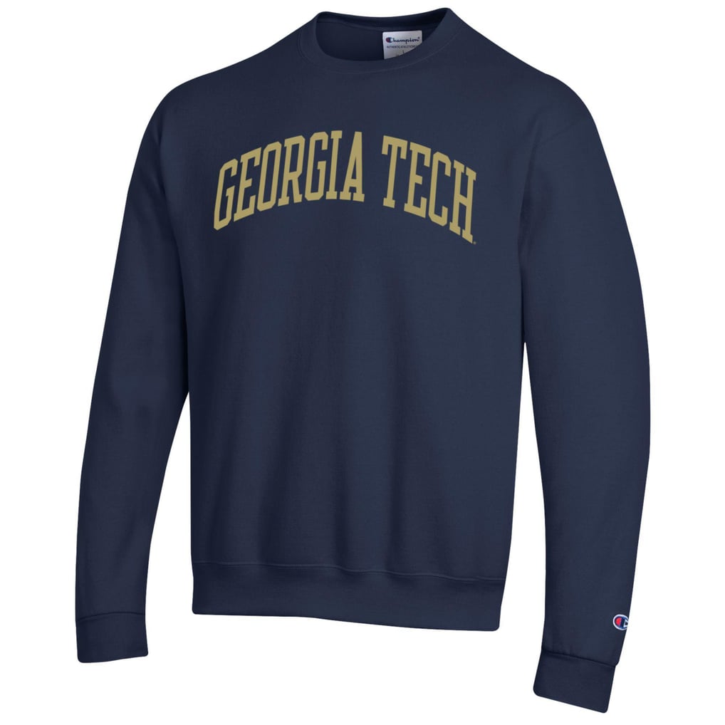  Georgia Tech Yellow Jackets Champion Basic Arch Fleece Pullover Sweatshirt - Navy