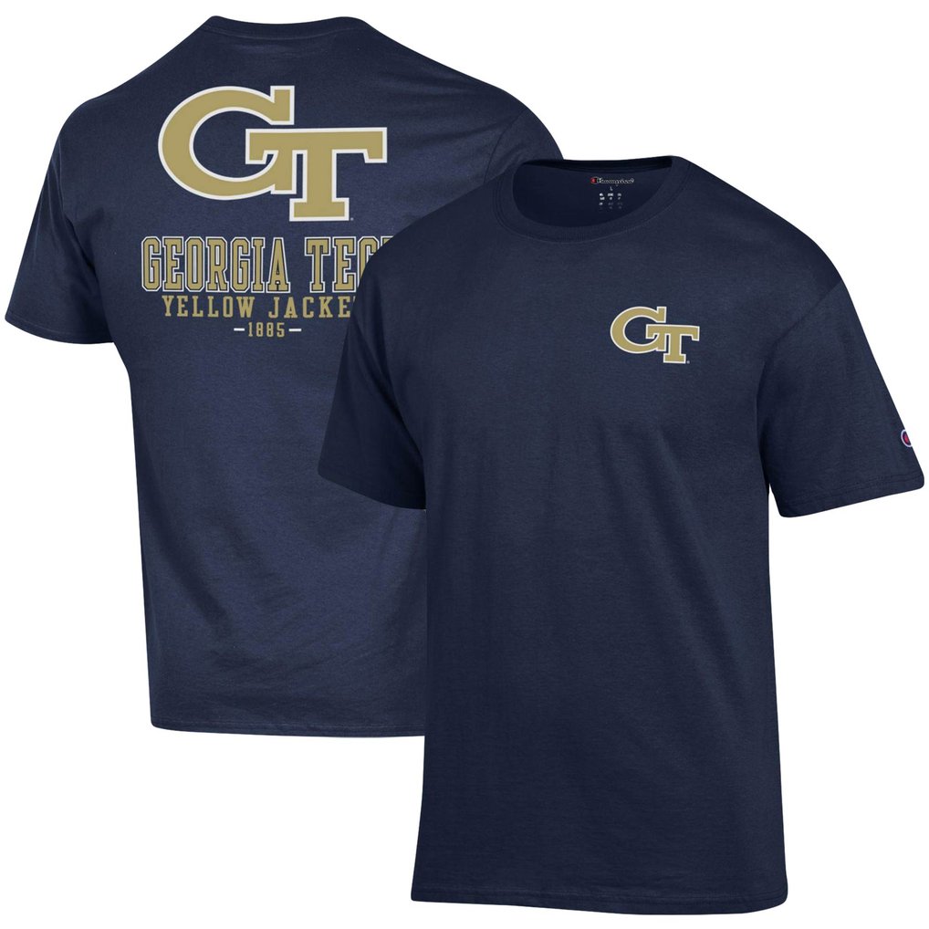 Georgia Tech Yellow Jackets Champion Stack 2-Hit T-Shirt - Navy