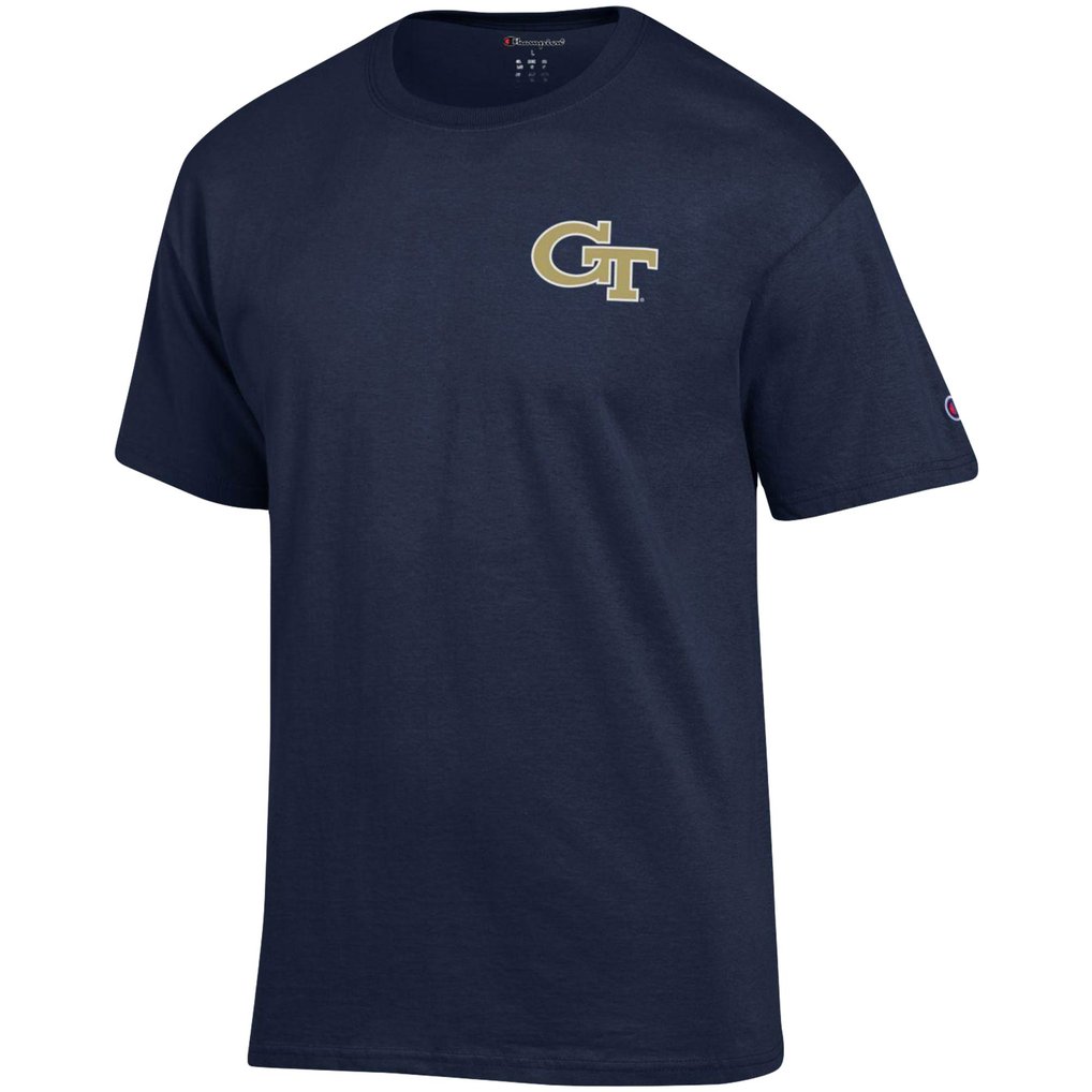 Georgia Tech Yellow Jackets Champion Stack 2-Hit T-Shirt - Navy