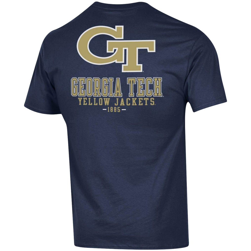 Georgia Tech Yellow Jackets Champion Stack 2-Hit T-Shirt - Navy