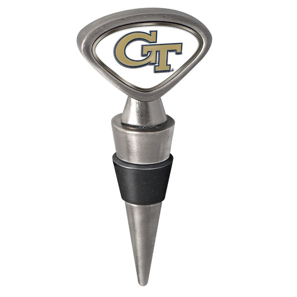 Georgia Tech Yellow Jackets Wine Stopper - Silver