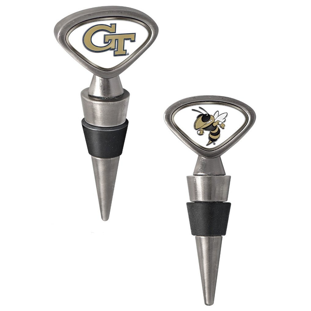Georgia Tech Yellow Jackets Wine Stopper - Silver