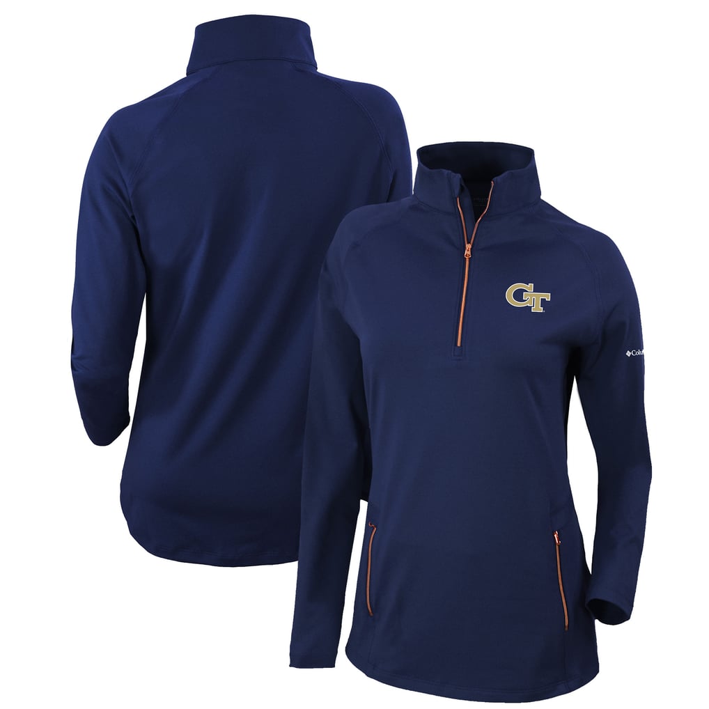 Georgia Tech Yellow Jackets Columbia Women's Outward Nine Quarter-Zip Pullover Top - Navy