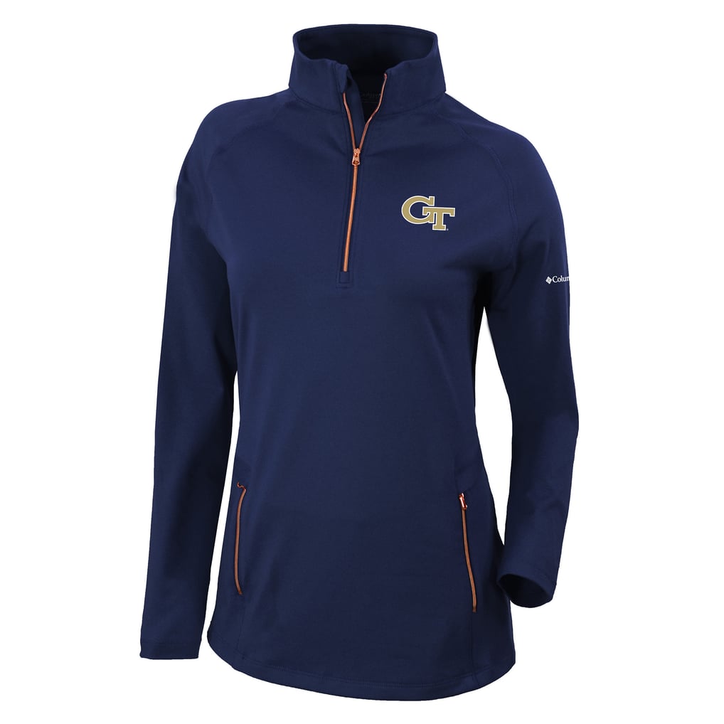 Georgia Tech Yellow Jackets Columbia Women's Outward Nine Quarter-Zip Pullover Top - Navy