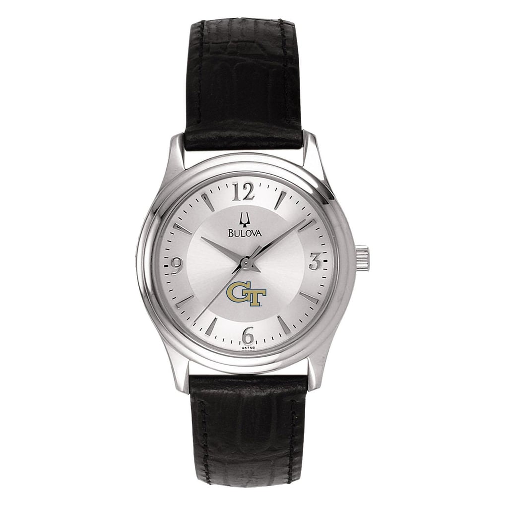GA Tech Yellow Jackets Women's Leather Watch - Silver
