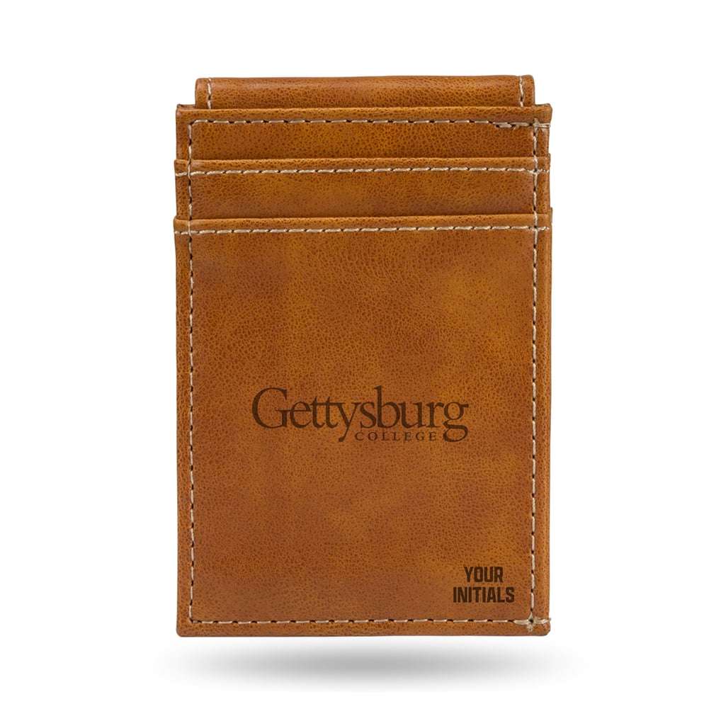 Gettysburg Bullets Personalized Front Pocket Wallet - Brown