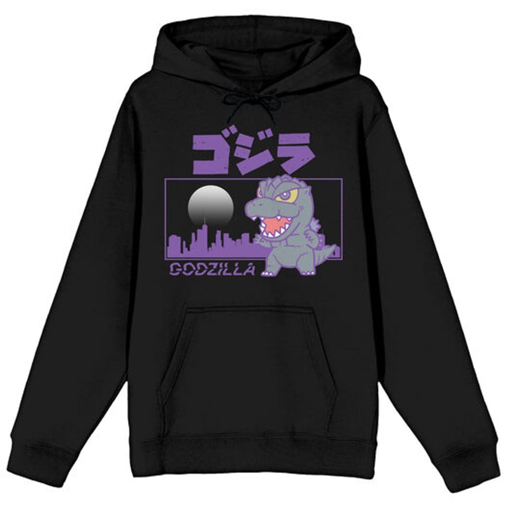  Women's Godzilla Chibi Pullover Hoodie - Black