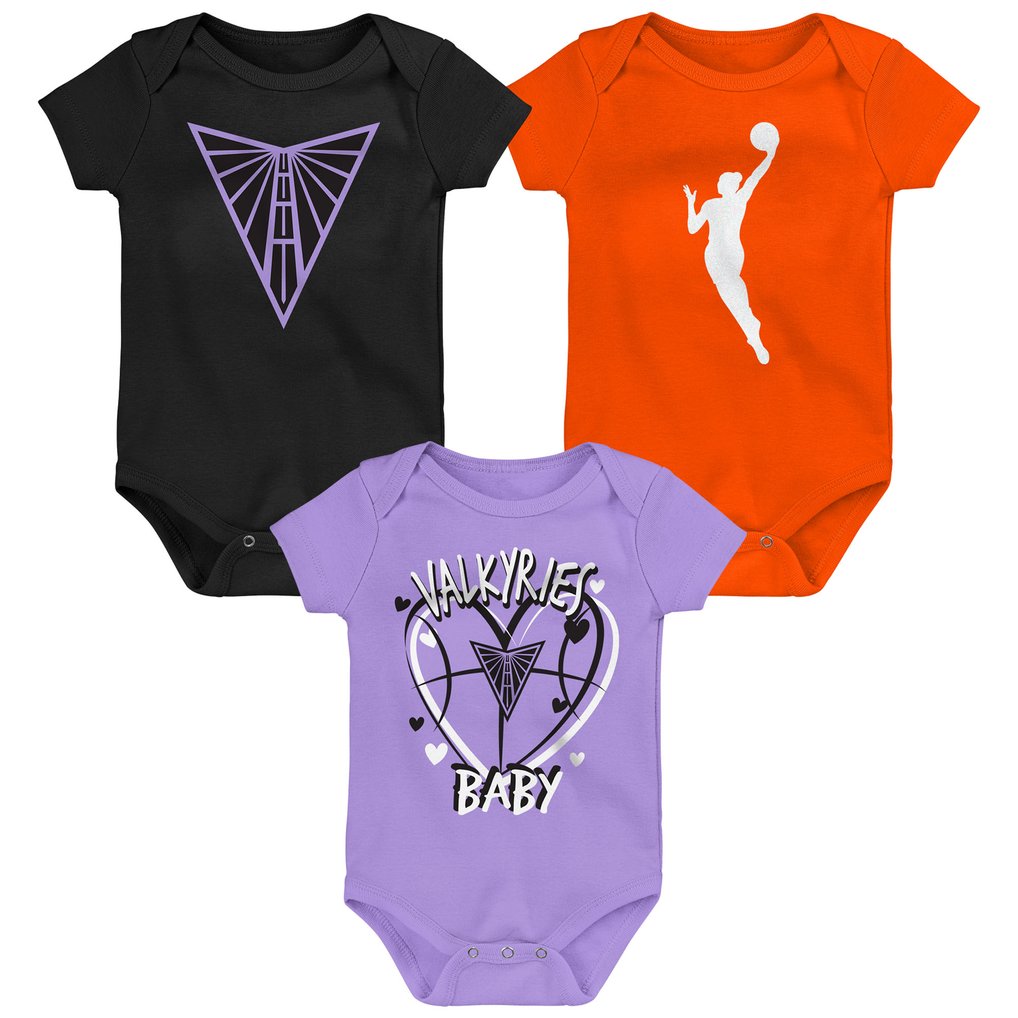  Golden State Valkyries Outerstuff Infant Slide Home 3-Piece Creeper Set
