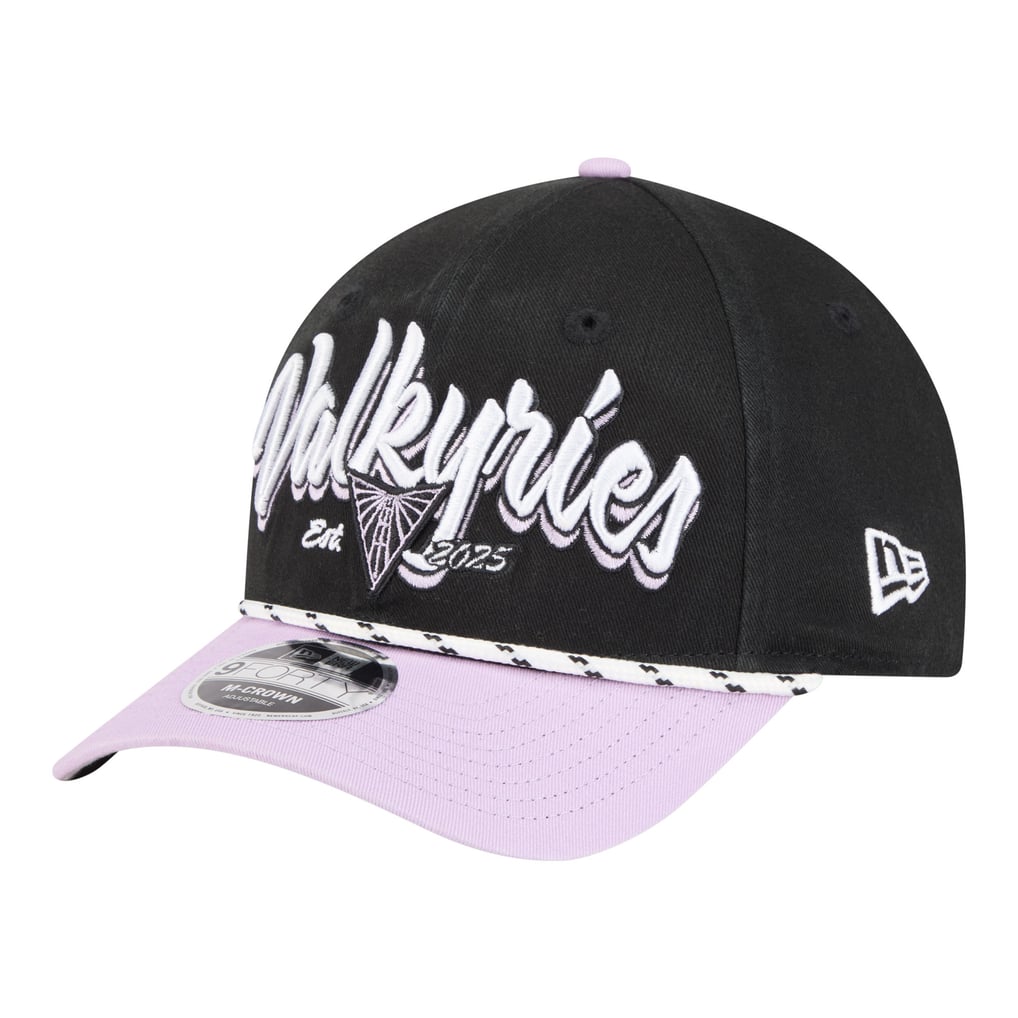  Golden State Valkyries New Era Unisex  Team Loyal Script Two-Tone M-Crown 9FORTY Adjustable Hat - Eclipse Black/Violet