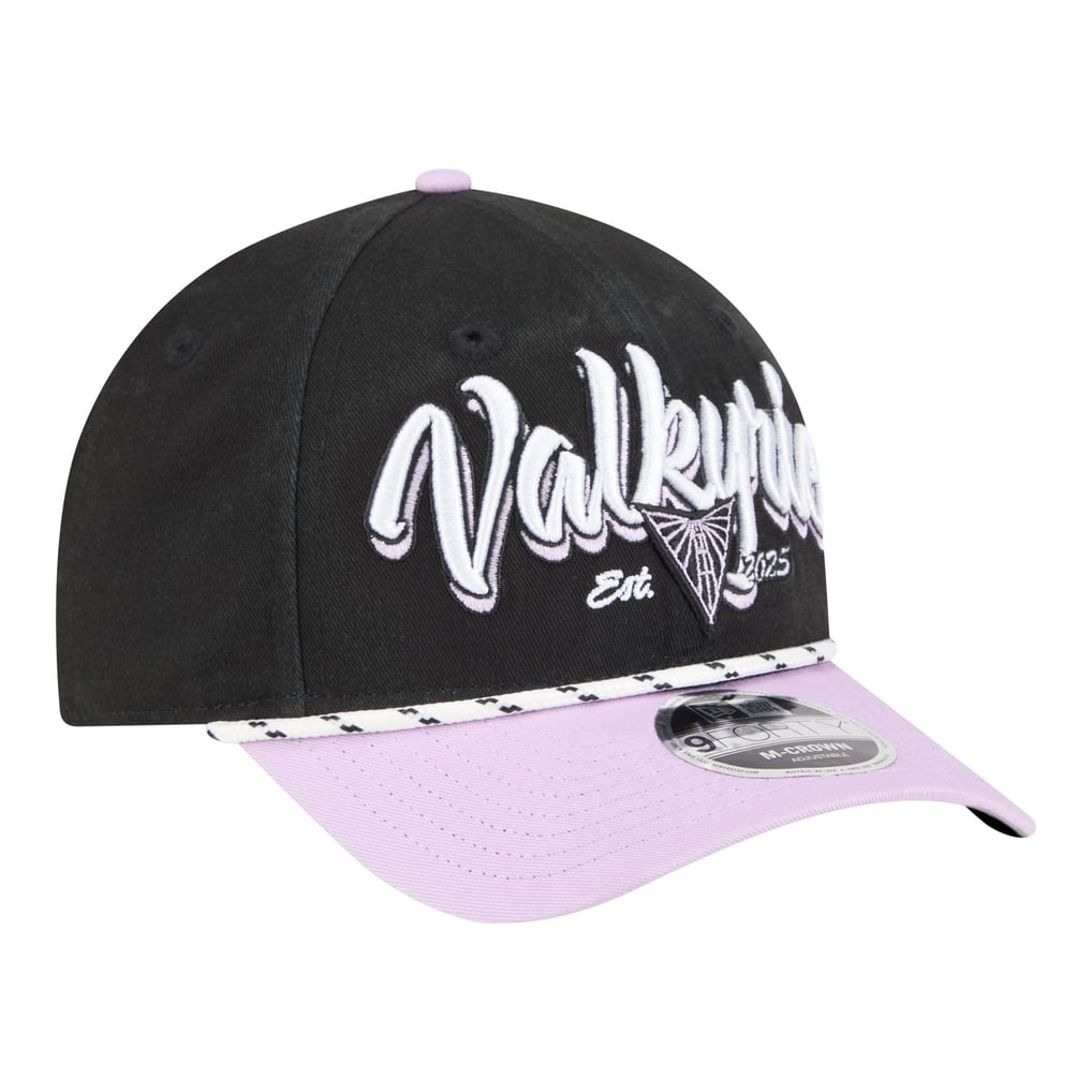  Golden State Valkyries New Era Unisex  Team Loyal Script Two-Tone M-Crown 9FORTY Adjustable Hat - Eclipse Black/Violet