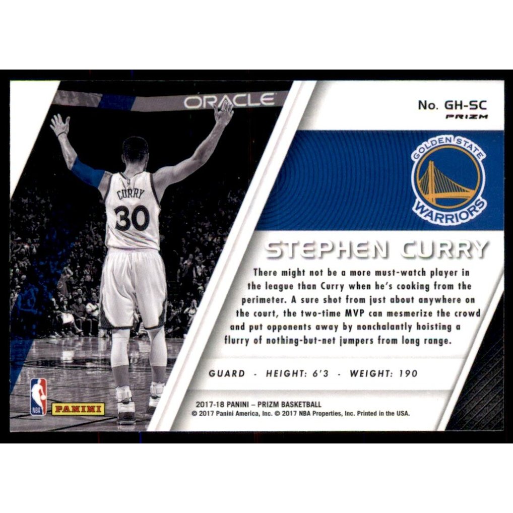 2017-18 Panini Prizm Get Hyped! Prizms Fast Break #6 Stephen Curry