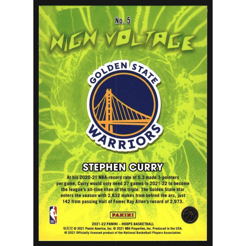 2021-22 Hoops High Voltage #5 Stephen Curry