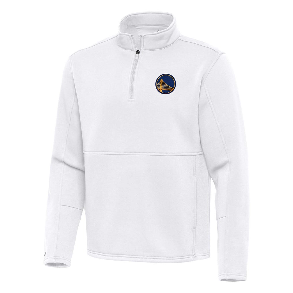 Golden State Warriors Antigua  Twist Quarter-Zip Pullover Top – White