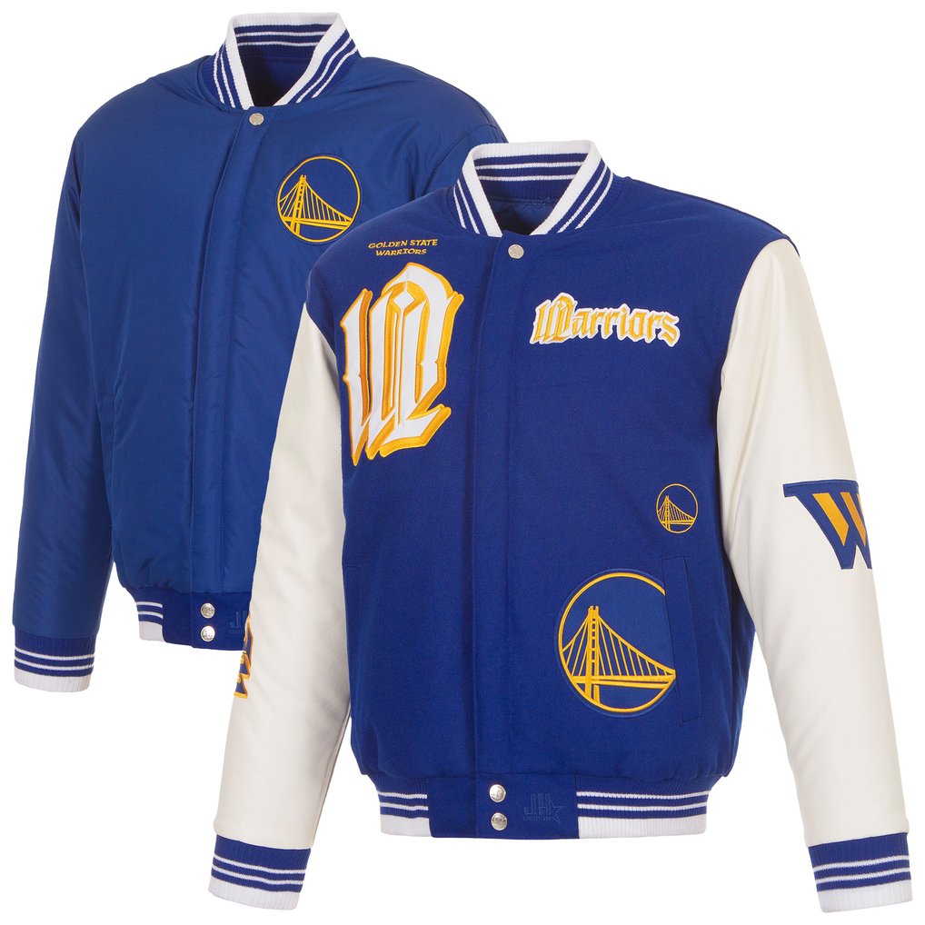 Golden State Warriors JH Design Gothic Full-Button Jacket - Royal