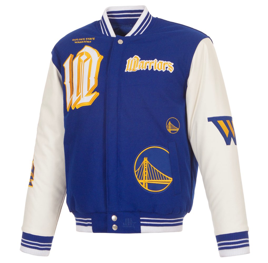 Golden State Warriors JH Design Gothic Full-Button Jacket - Royal