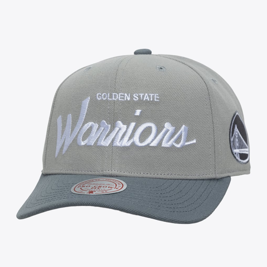 Golden State Warriors Mitchell & Ness Thunderstorm Head Coach Pro Crown Snapback Hat - Gray
