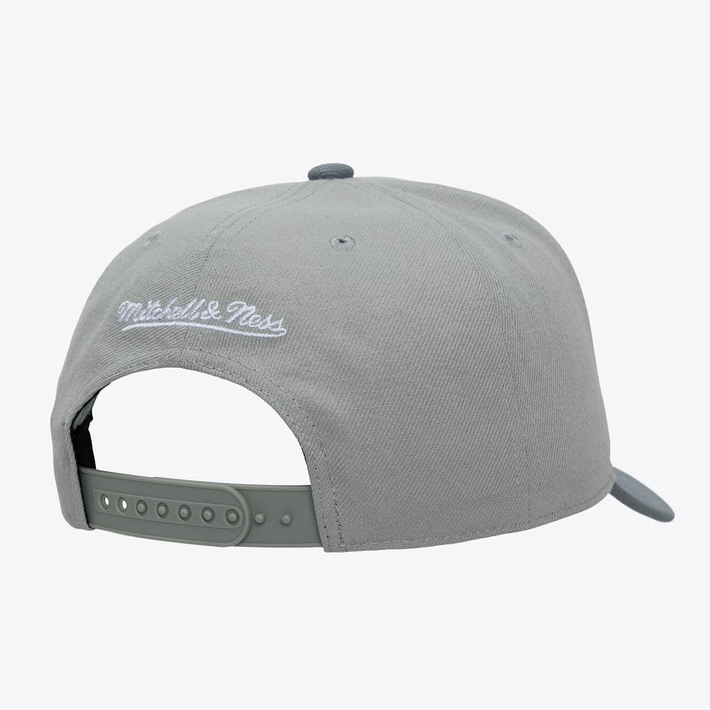 Golden State Warriors Mitchell & Ness Thunderstorm Head Coach Pro Crown Snapback Hat - Gray