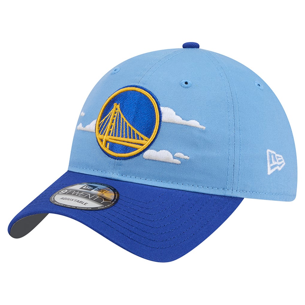 Golden State Warriors New Era Clouds 9TWENTY Adjustable Hat - Powder Blue