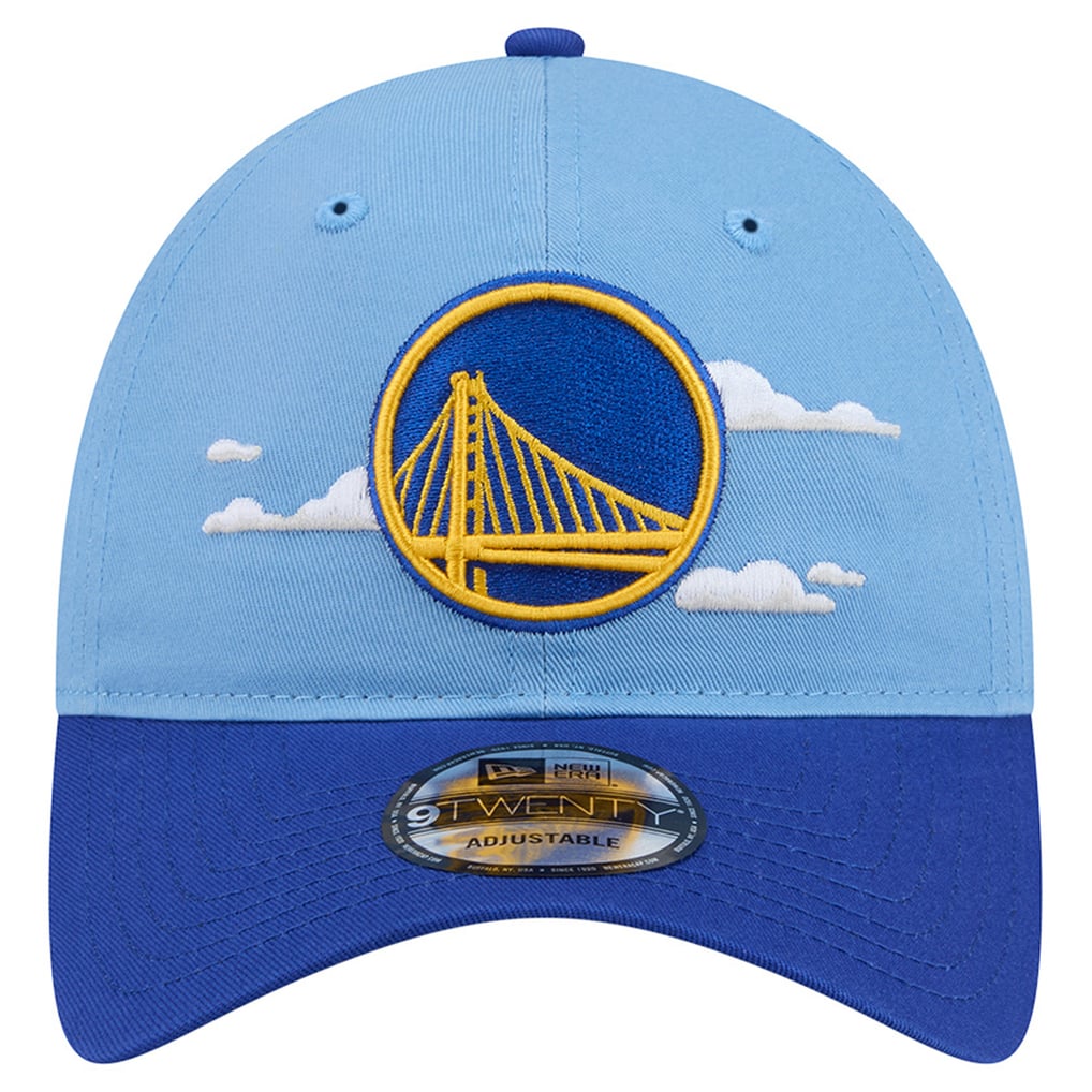 Golden State Warriors New Era Clouds 9TWENTY Adjustable Hat - Powder Blue