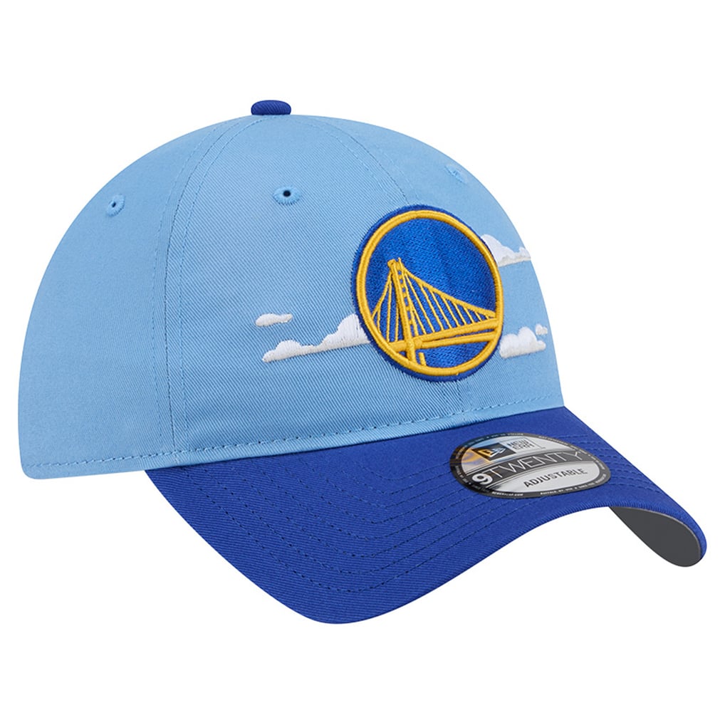 Golden State Warriors New Era Clouds 9TWENTY Adjustable Hat - Powder Blue