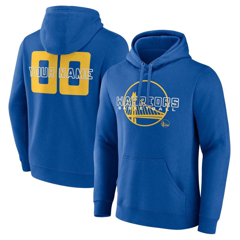Golden State Warriors Stellar Personalized Name & Number Pullover Hoodie - Royal
