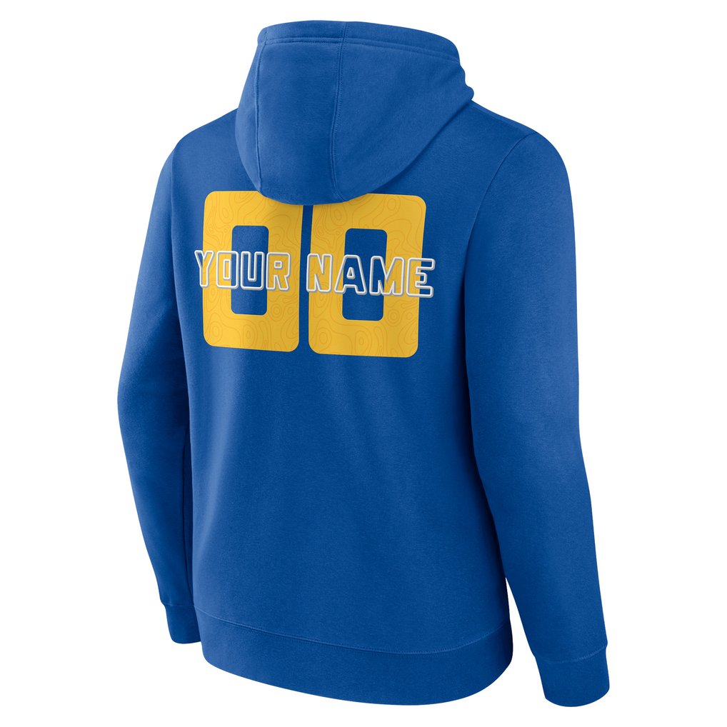 Golden State Warriors Stellar Personalized Name & Number Pullover Hoodie - Royal