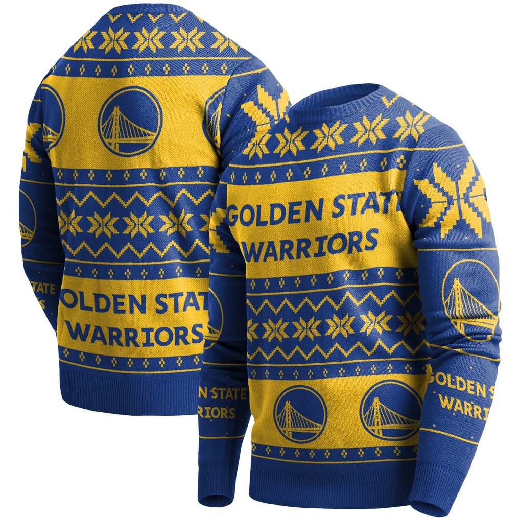 Golden State Warriors Ugly Pullover Sweater - Royal