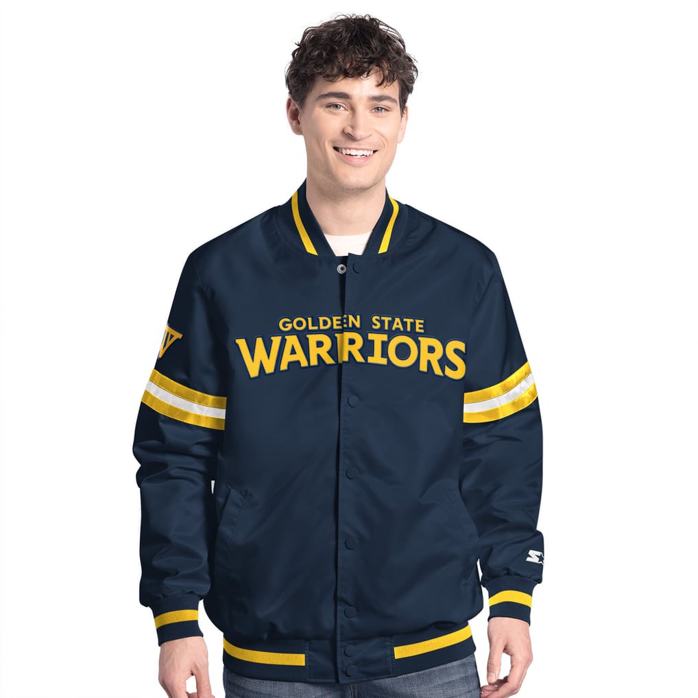 Golden State Warriors Starter Scout Full-Snap Varsity Jacket - Navy