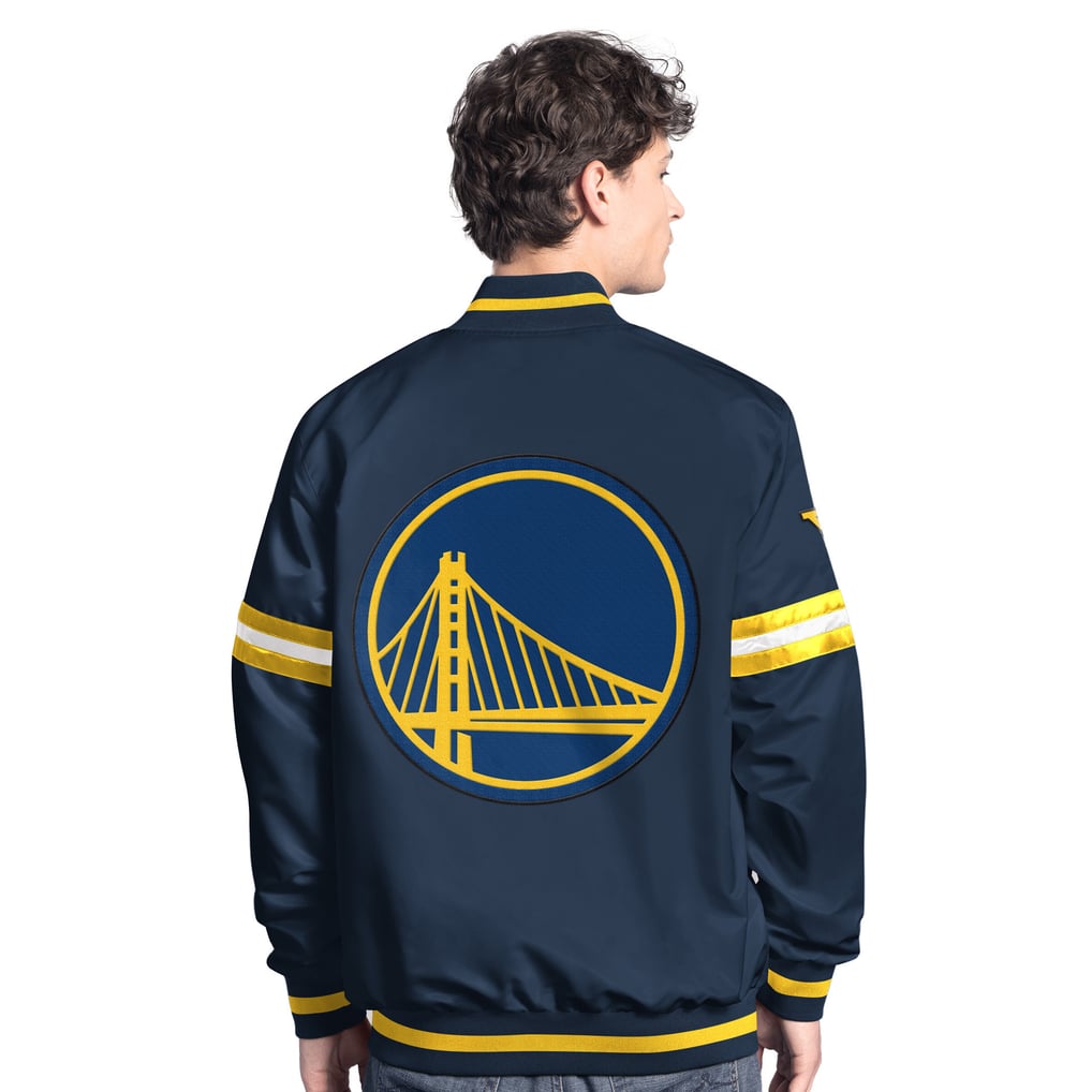 Golden State Warriors Starter Scout Full-Snap Varsity Jacket - Navy