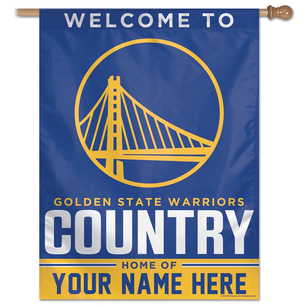 Golden State Warriors WinCraft Personalized 27'' x 37'' Single-Sided Vertical Banner