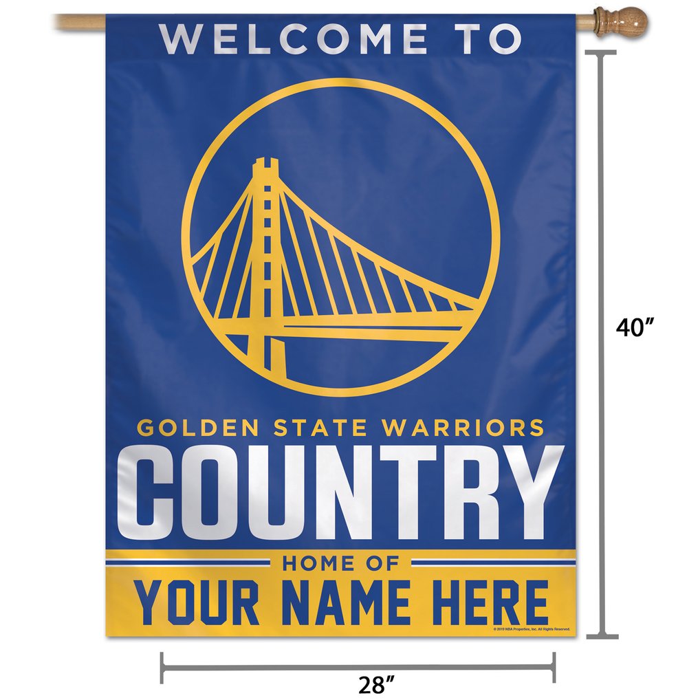 Golden State Warriors WinCraft Personalized 27'' x 37'' Single-Sided Vertical Banner